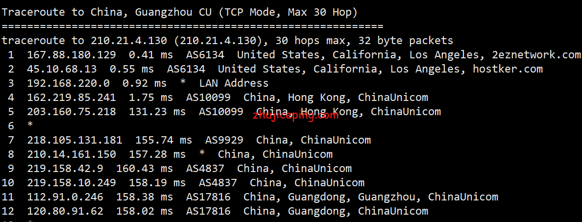 HostKVM联通回程3
